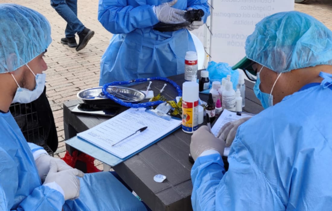 Palomas atendidas en la plaza lourdes
