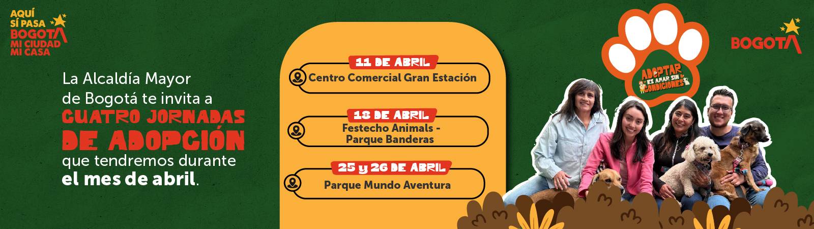 Jornadas de Adopciones Abril Adopciones Abril