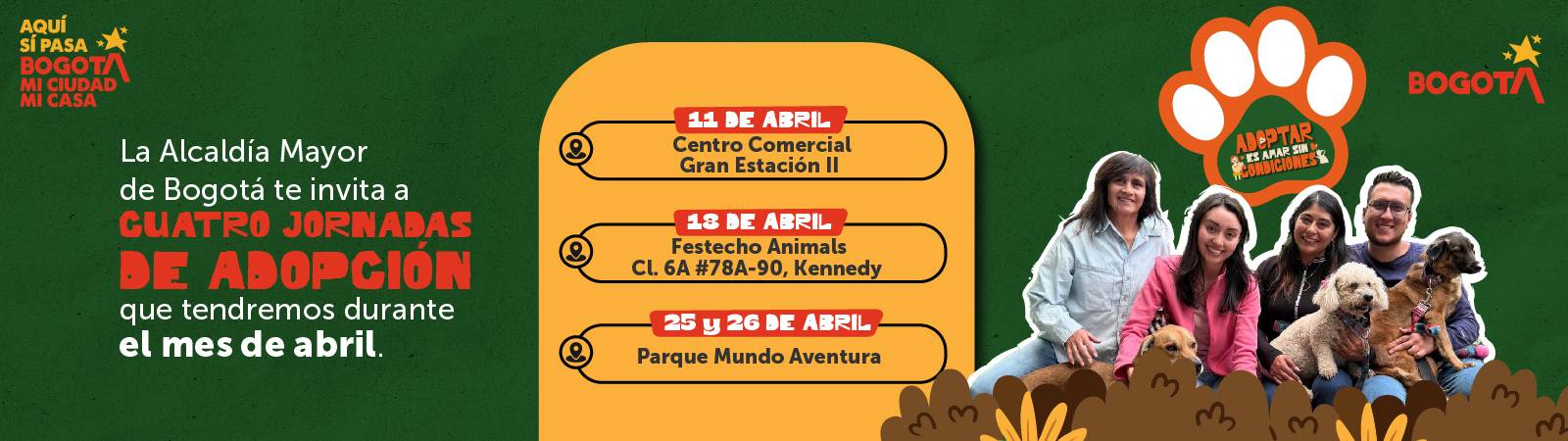 Jornadas de Adopciones Abril Adopciones Abril